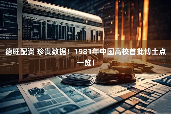 德旺配资 珍贵数据！1981年中国高校首批博士点一览！